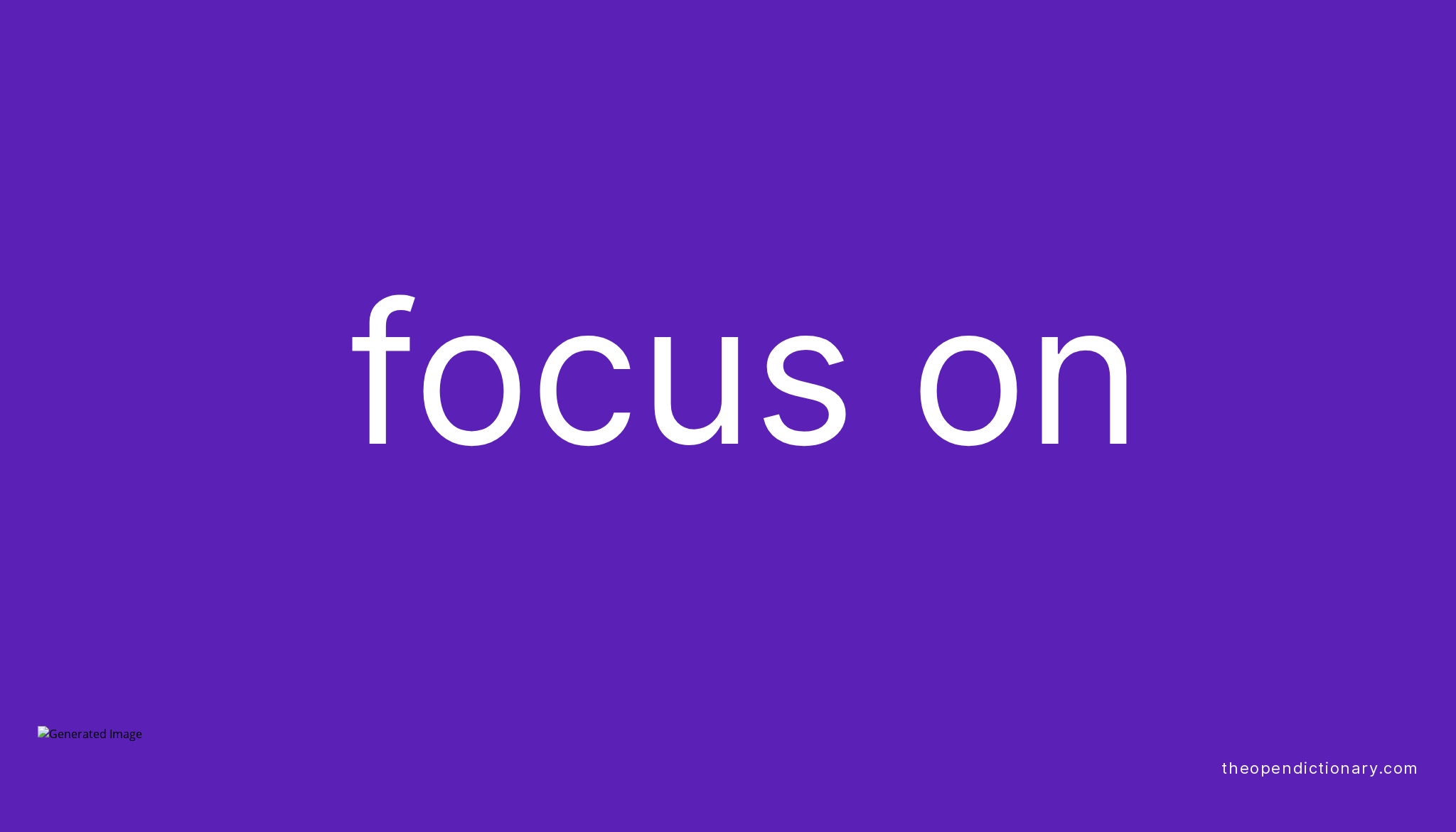 Lose Focus Meaning